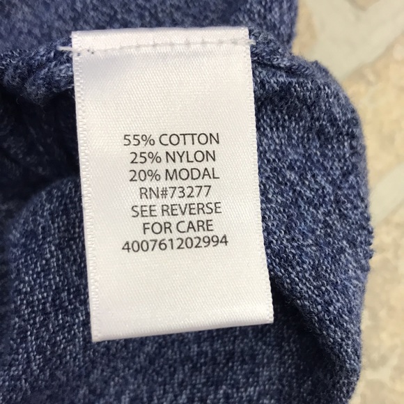 Mens L Croft & Barrow light weight blue sweater - Picture 4 of 6